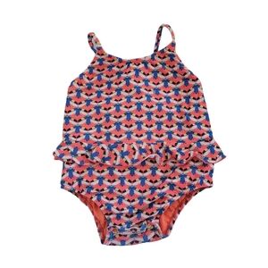 Salinas Red Bee Print One-piece Swimsuit